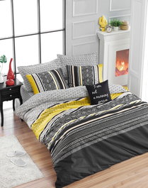 L'essentiel linge de maison Juego de funda de edredón Formas - Yellow